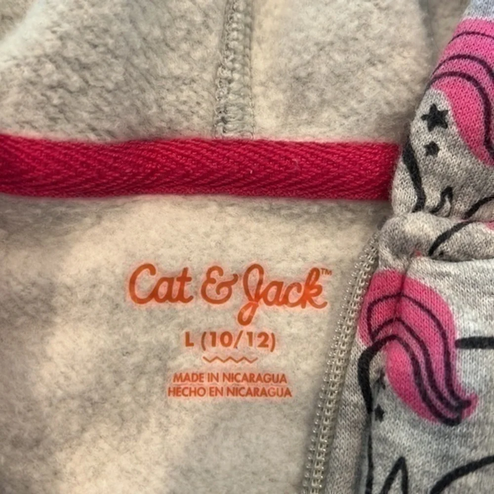 Cat & Jack Zipped Hoodie Unicorn Size L (10-12)